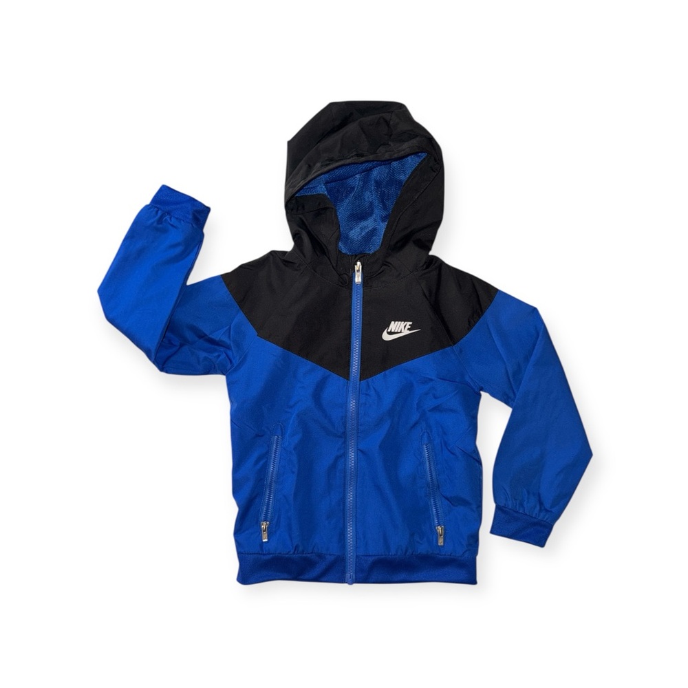🔥 Nike Unisex Youth Zip Up Hooded Windbreaker Jacket Sz 4T 🔥